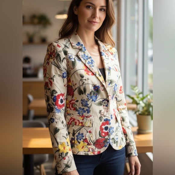 7th Avenue New York & Company Floral Blazer - Picture 4 of 8